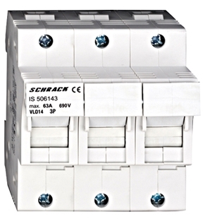 Zdjęcie Rozłącznik bezpiecznikowy 3p 50A 14x51 IS506143 SCHRACK