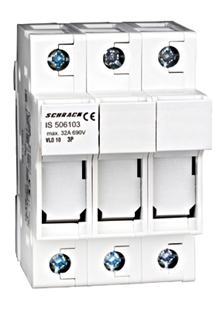 Zdjęcie Rozłącznik bezpiecznikowy 3p 32A 10x38 IS506103 SCHRACK